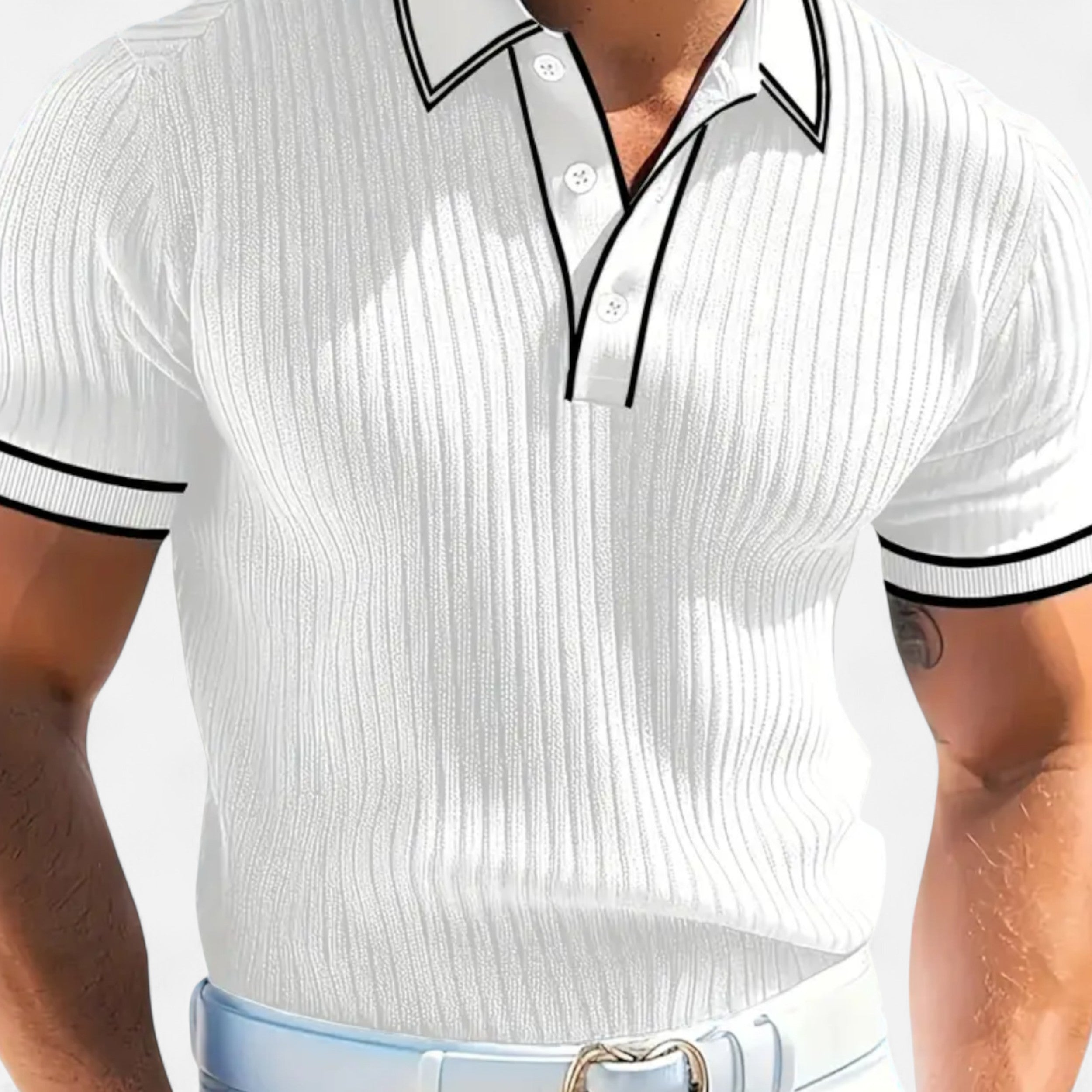 Men’s Summer Polo Shirt – Classic Knit Design