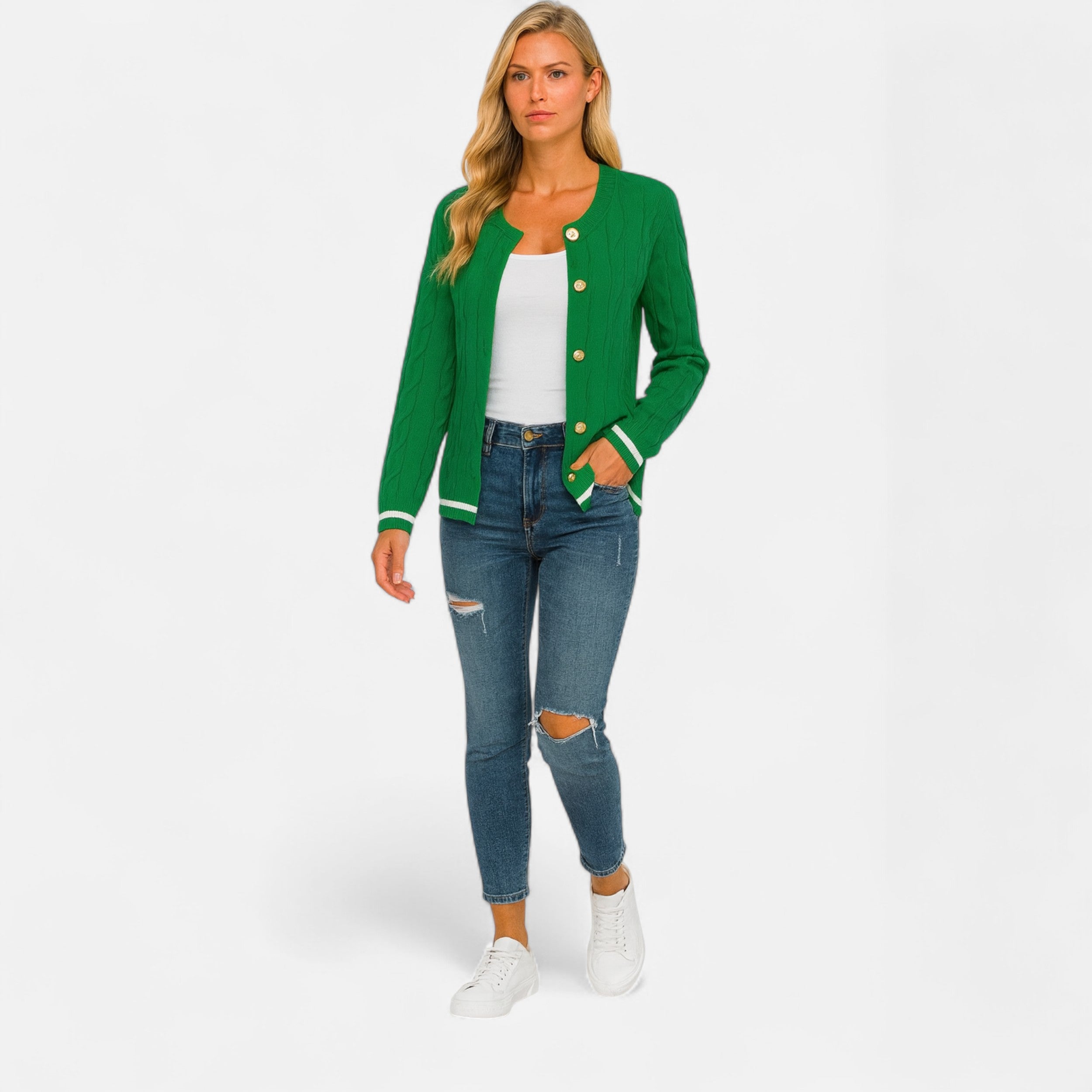 Women’s Elegant Long Sleeve Knit Cardigan