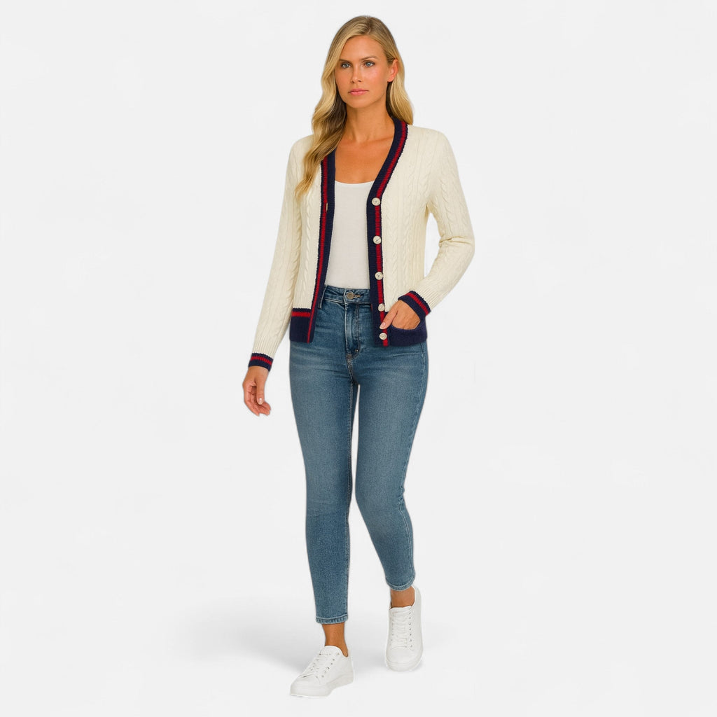 Women’s Colorblock V-Neck Cardigan