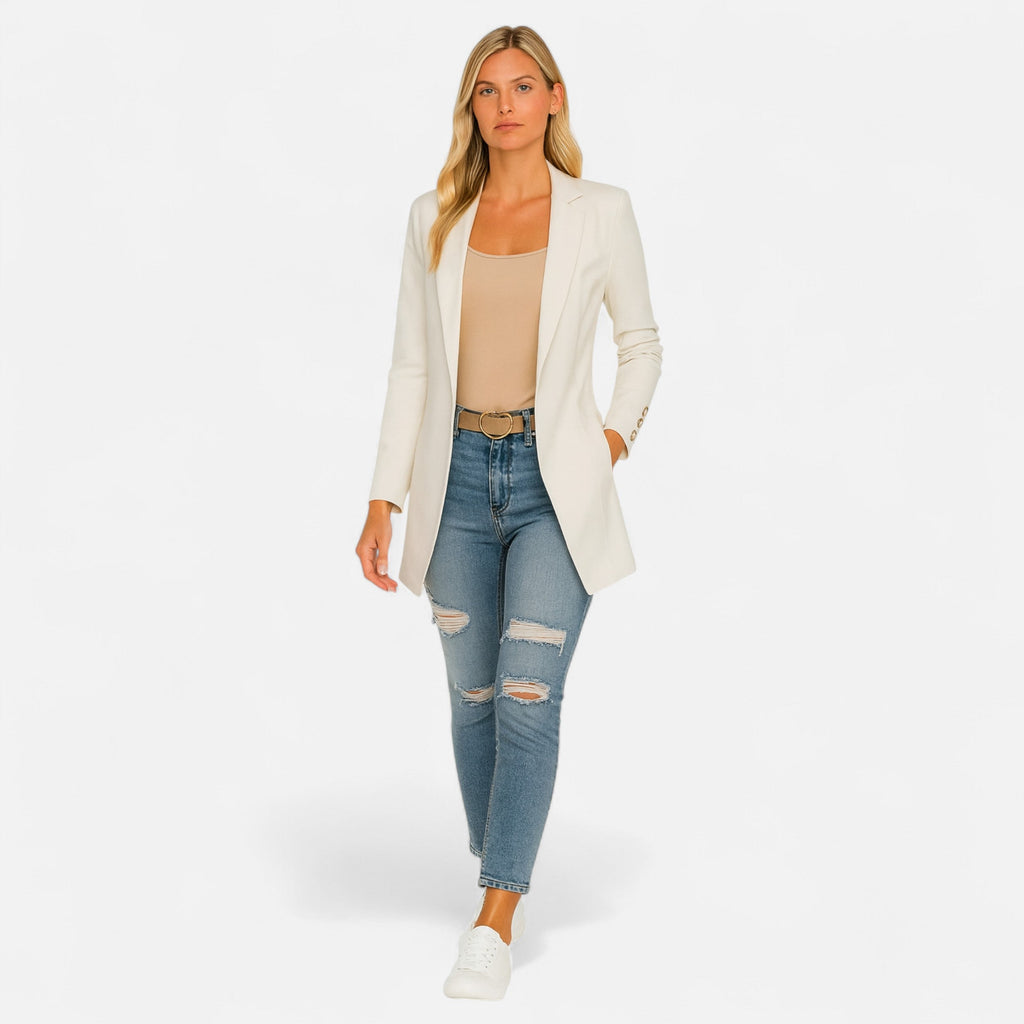 Women’s Chic Mid-Length Lapel Cardigan