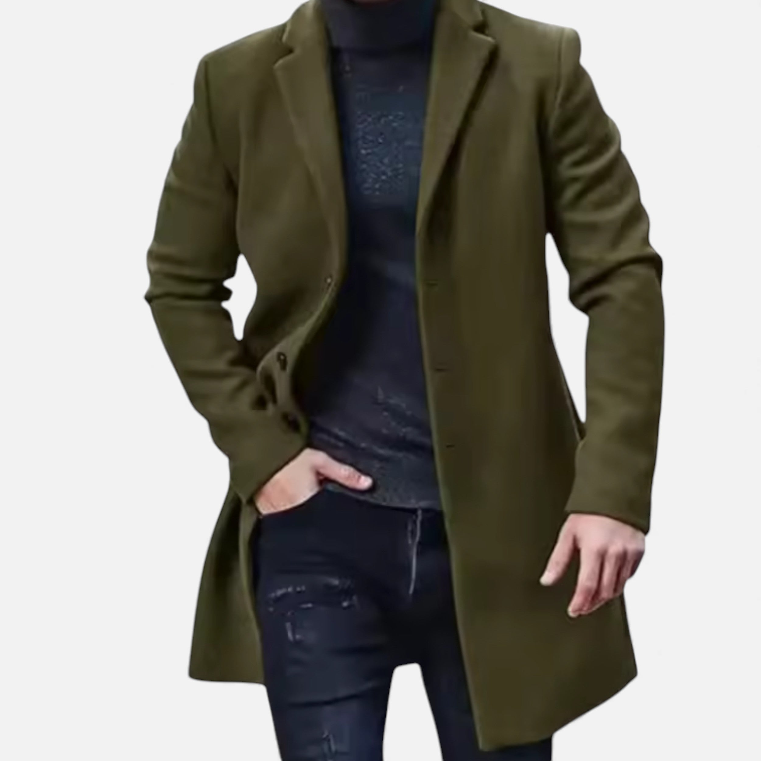 Lurvain | Men’s Wool‑Blend Heritage Overcoat