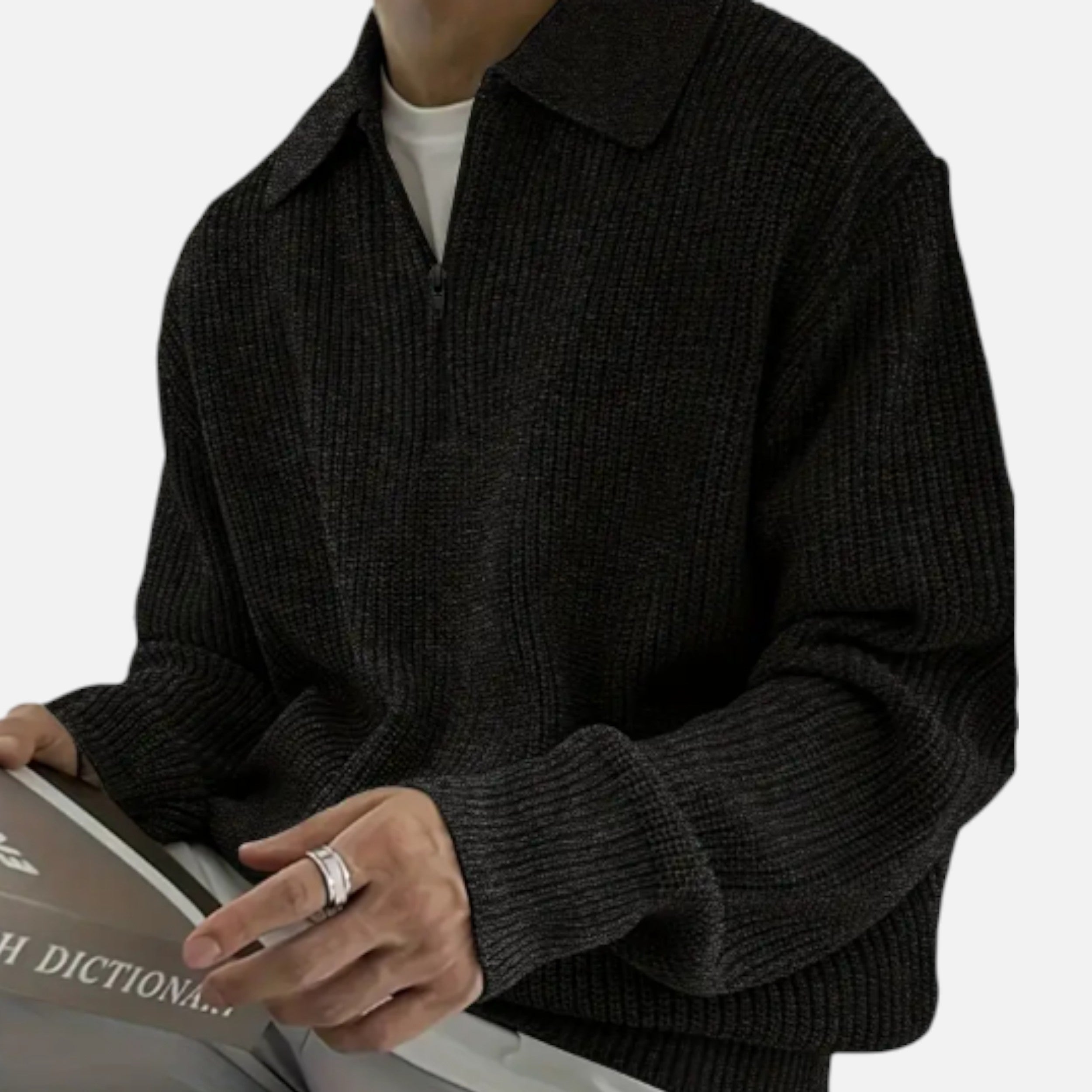 Lurvain | Men’s Tailored Acrylic Half-Zip Sweater