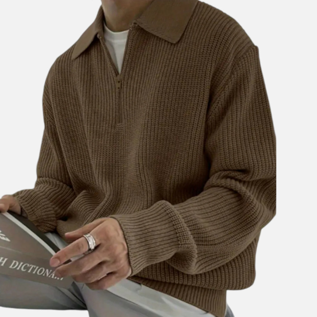 Lurvain | Men’s Tailored Acrylic Half-Zip Sweater