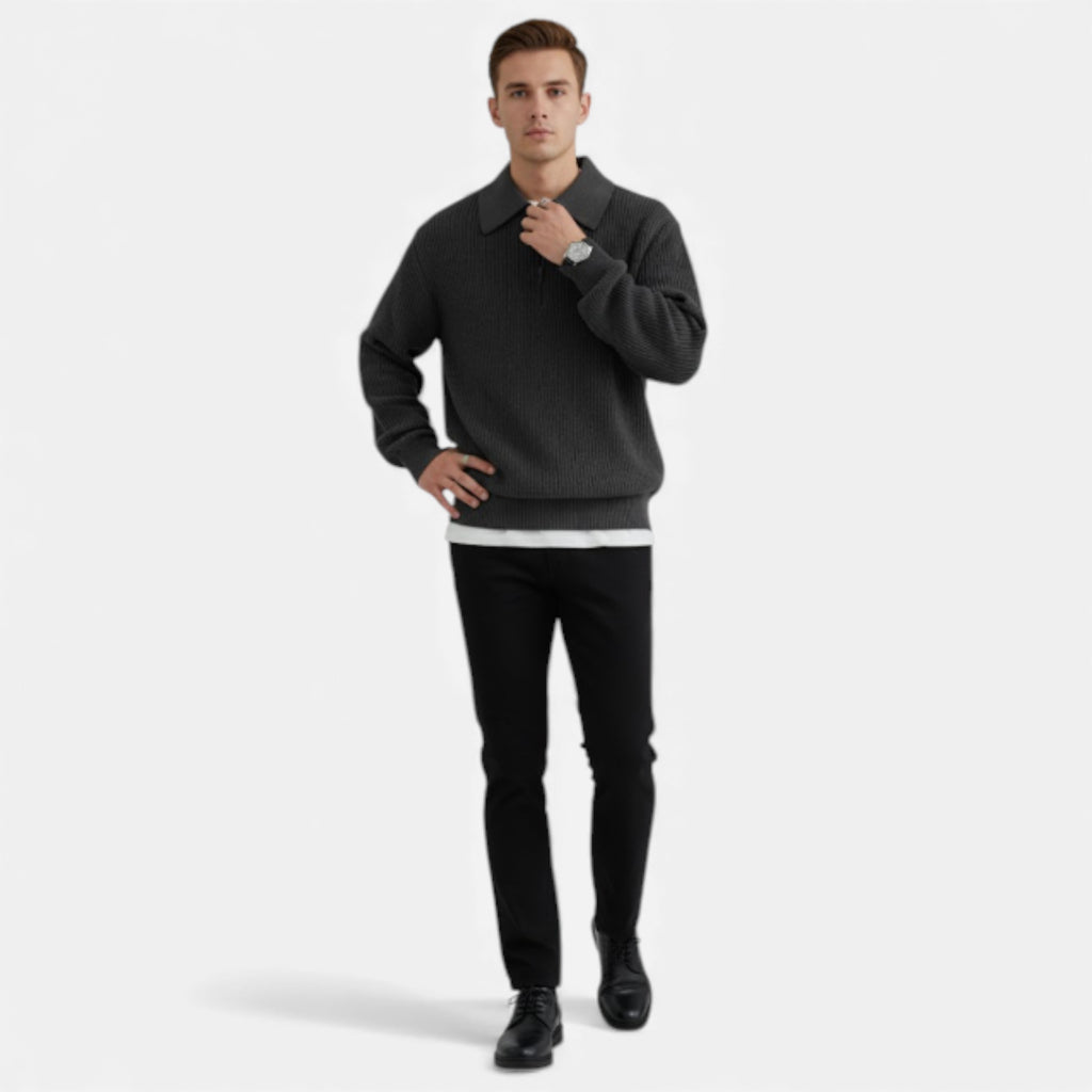 Lurvain | Men’s Tailored Acrylic Half-Zip Sweater