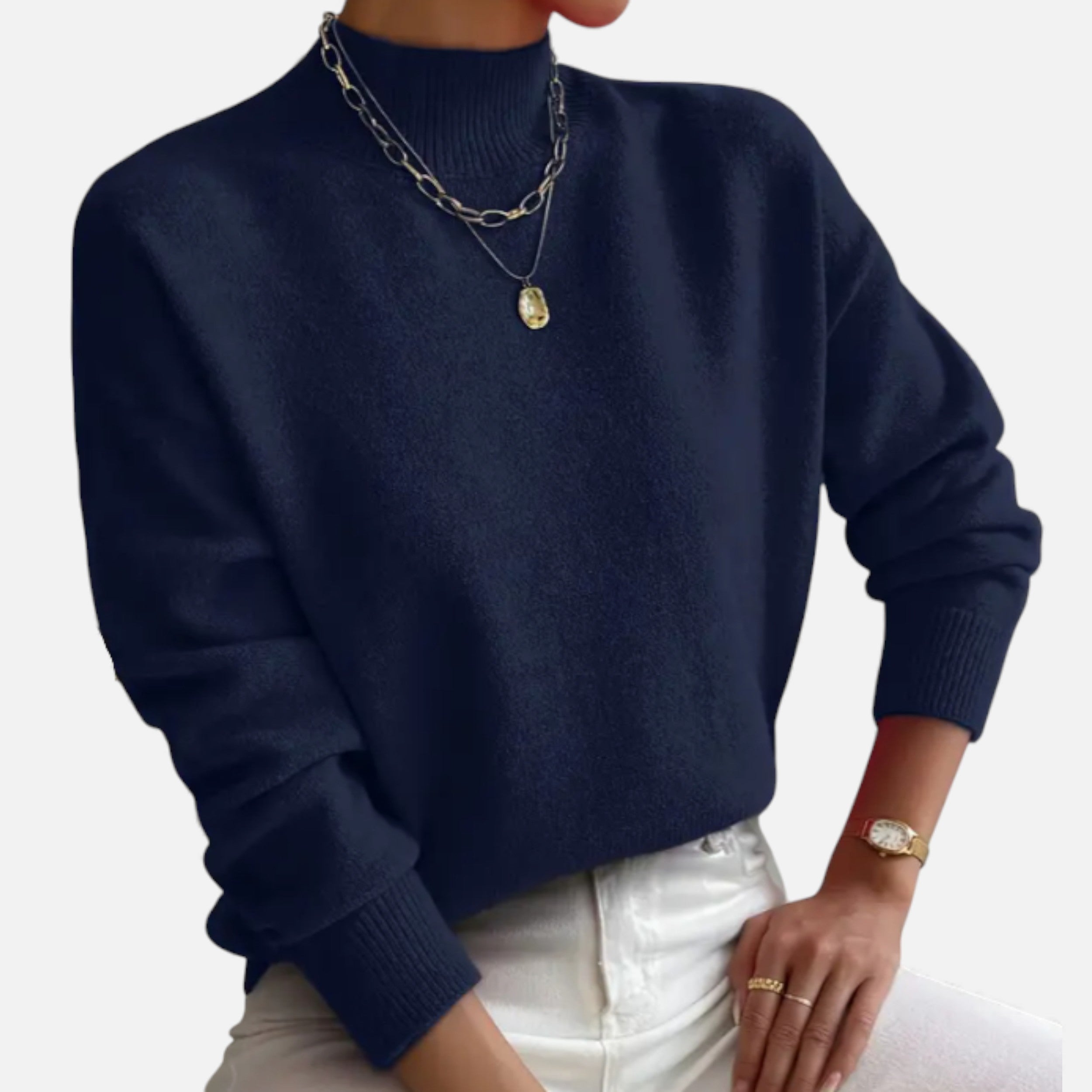 Lurvain | Women’s Wool Blend Mock-Neck Pullover