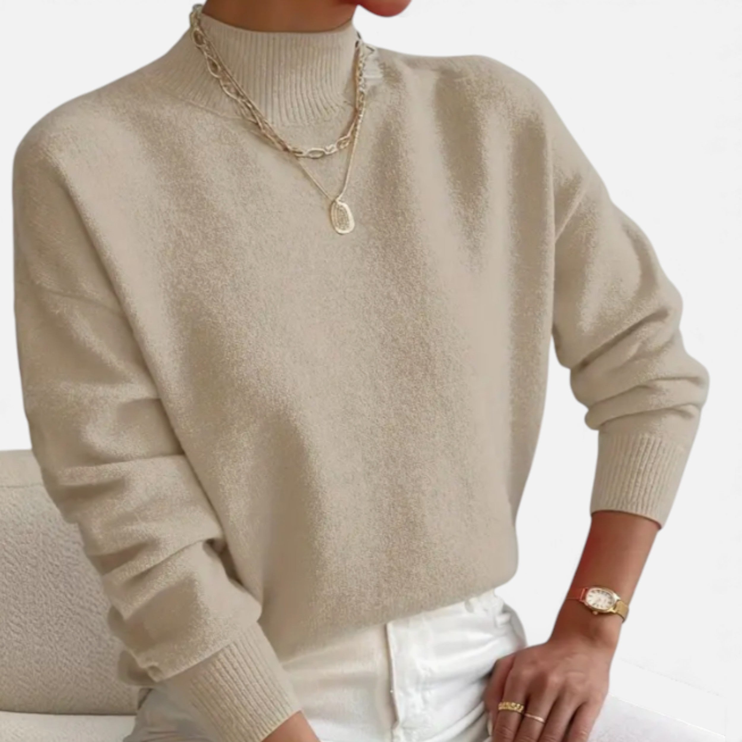 Lurvain | Women’s Wool Blend Mock-Neck Pullover