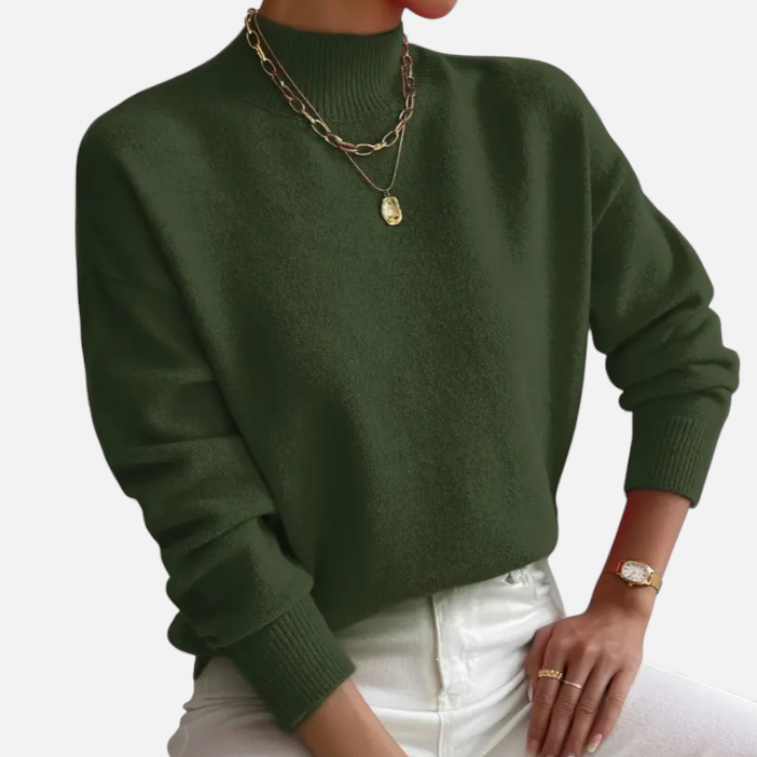 Lurvain | Women’s Wool Blend Mock-Neck Pullover