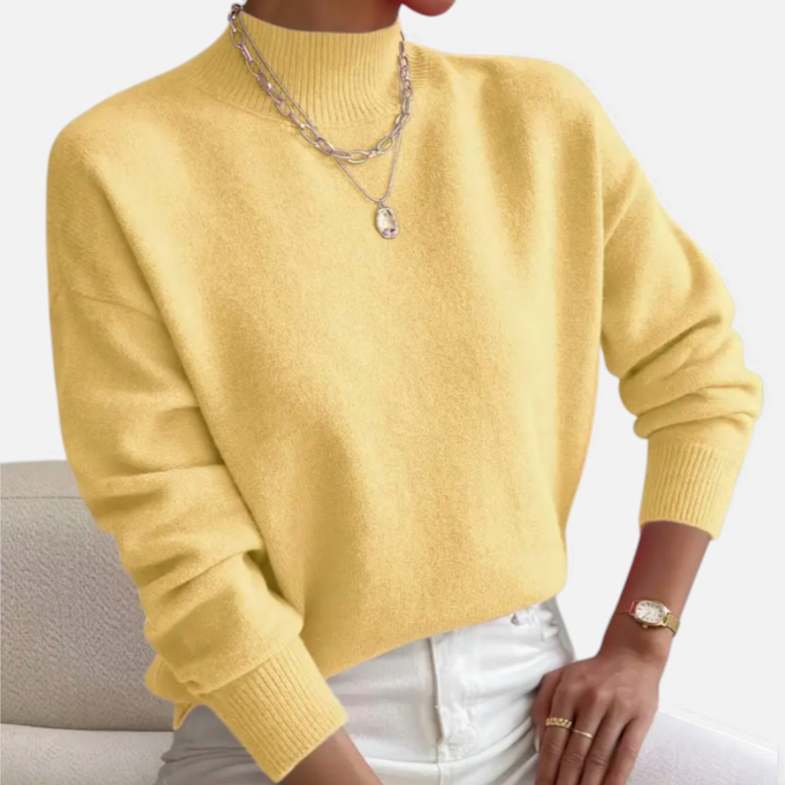 Lurvain | Women’s Wool Blend Mock-Neck Pullover