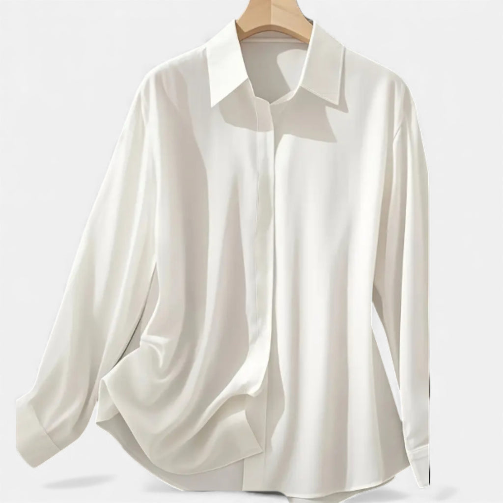 Lurvain | Women’s Classic White Collared Shirt