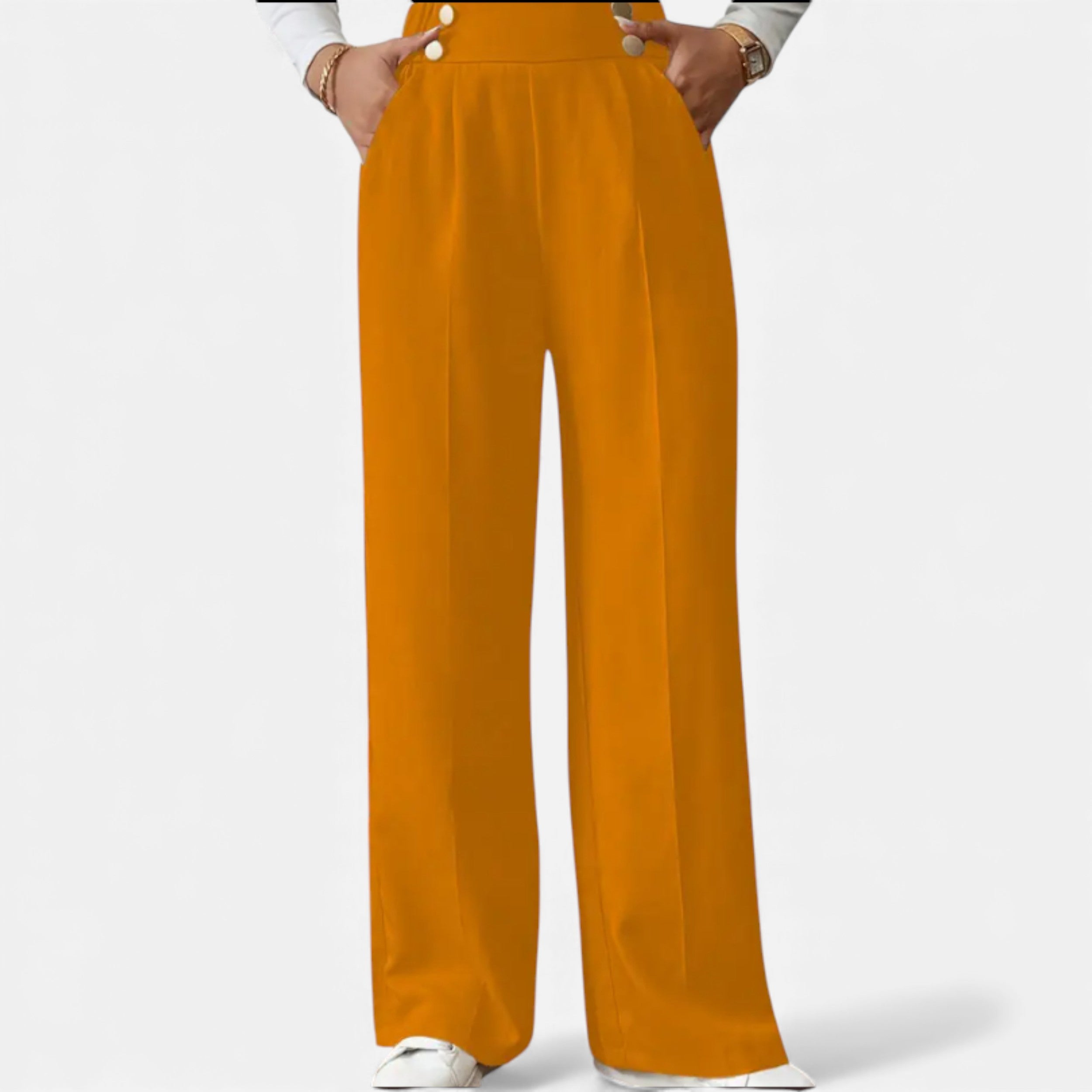 Lurvain | Women’s Wide-Leg Button Detail Pants