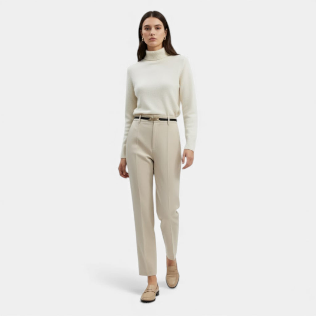 Lurvain | Classic Belted High-Waist Office Pants