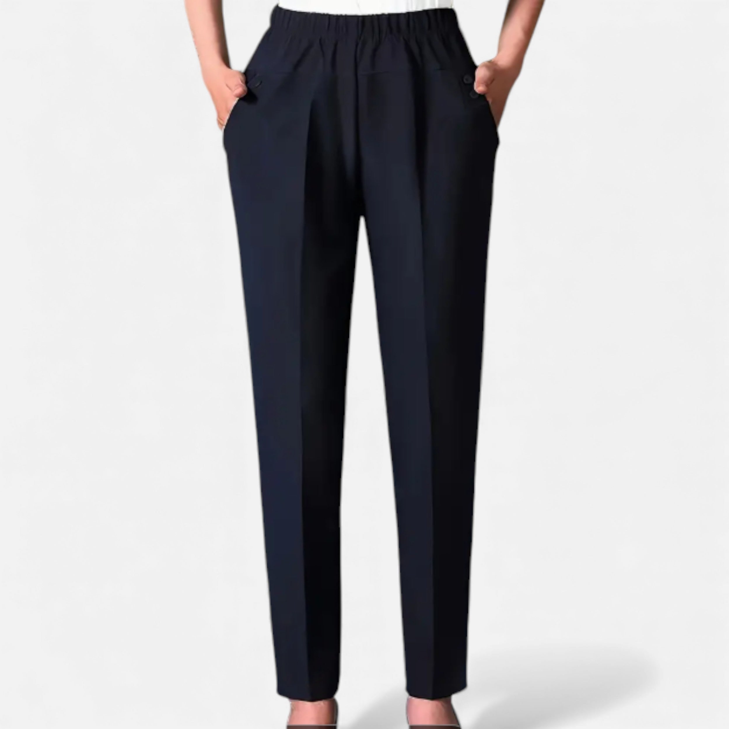 Lurvain | Women’s Tapered Elegance Pants with Slant Pockets