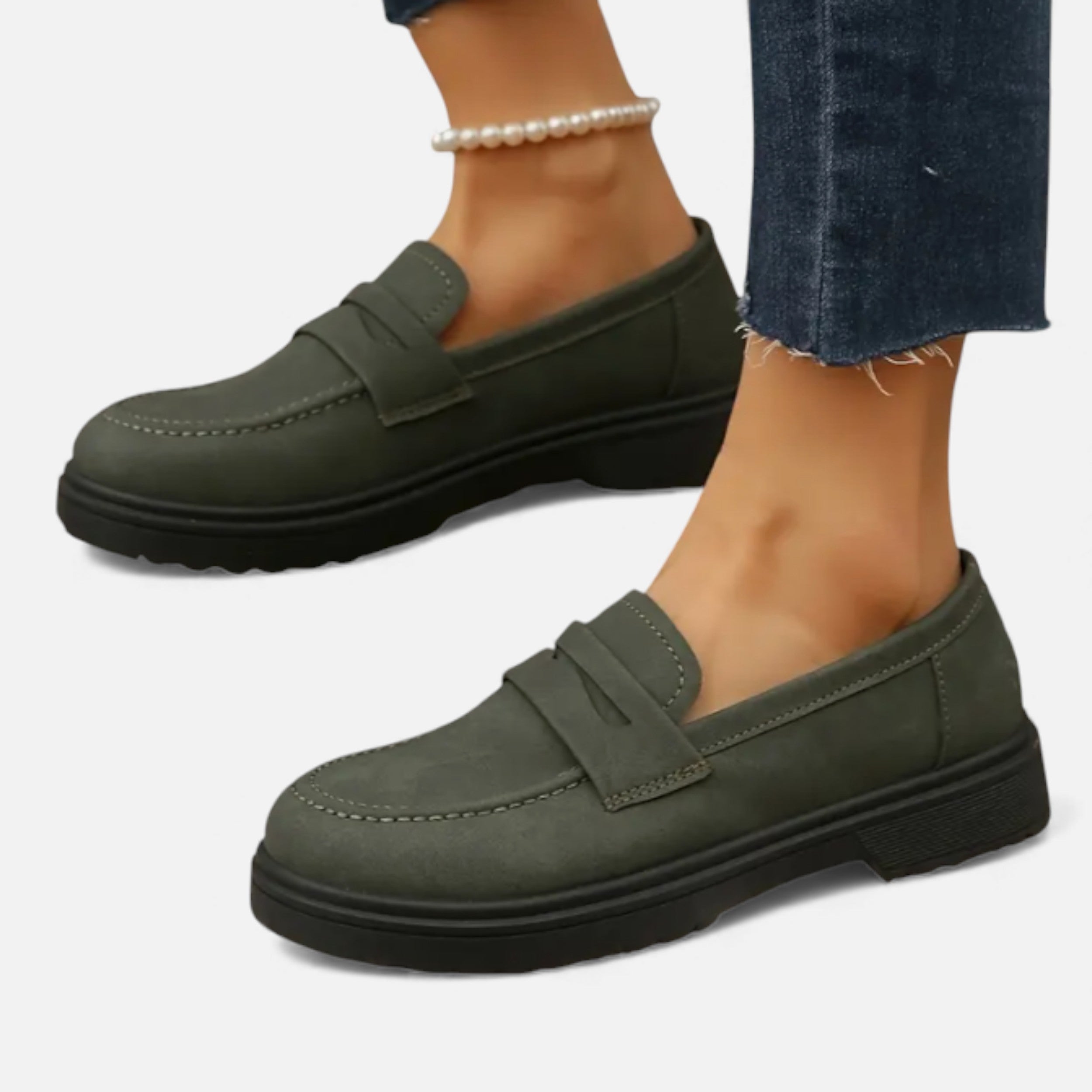 Lurvain | Women’s Penny Loafers – Glossy Heritage Sophistication