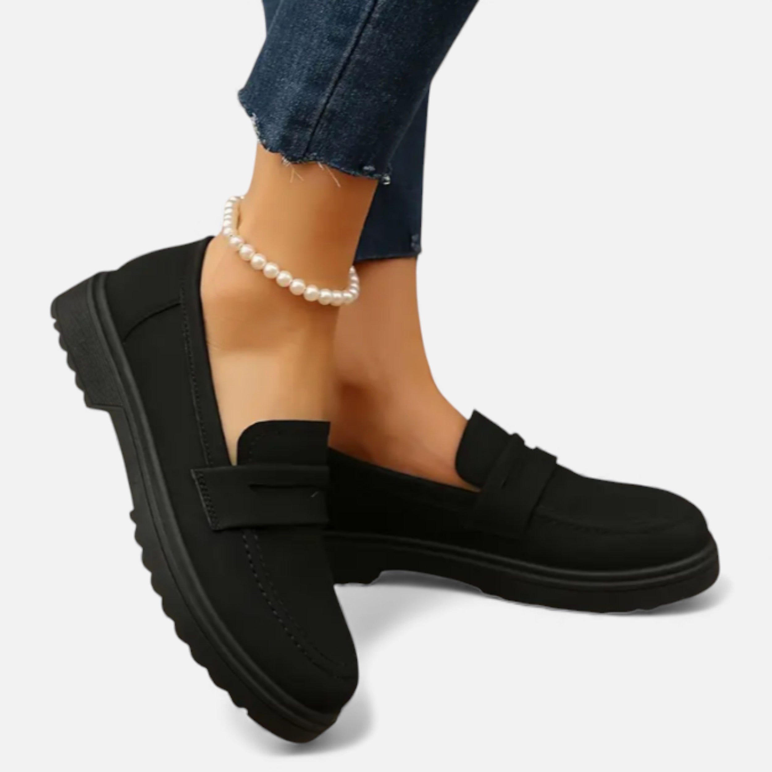 Lurvain | Women’s Penny Loafers – Glossy Heritage Sophistication