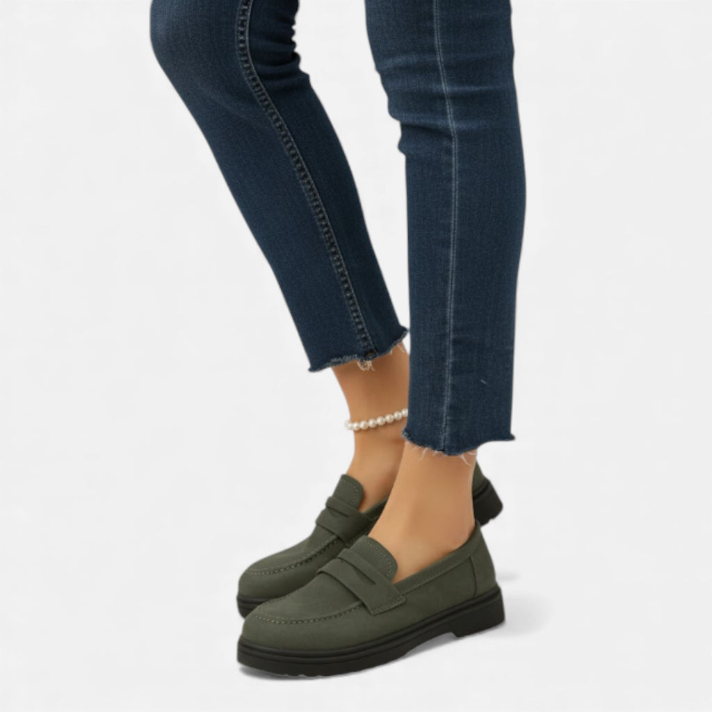 Lurvain | Women’s Penny Loafers – Glossy Heritage Sophistication