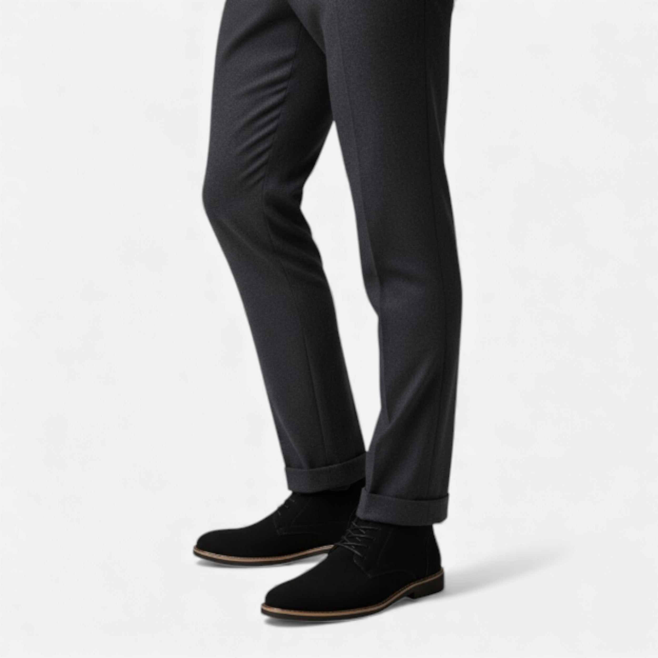 Lurvain | Men’s Black Dress Boots – Retro Business Sophistication