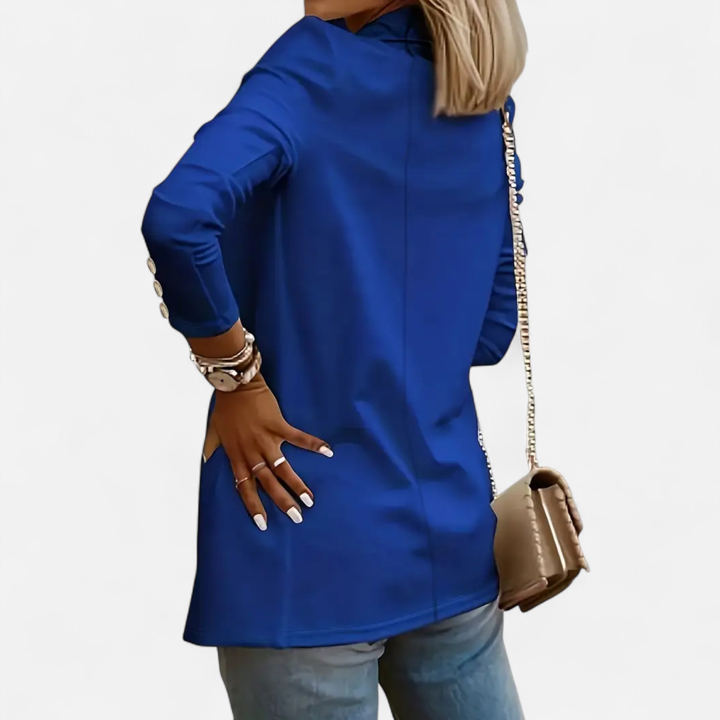 Women’s Chic Mid-Length Lapel Cardigan