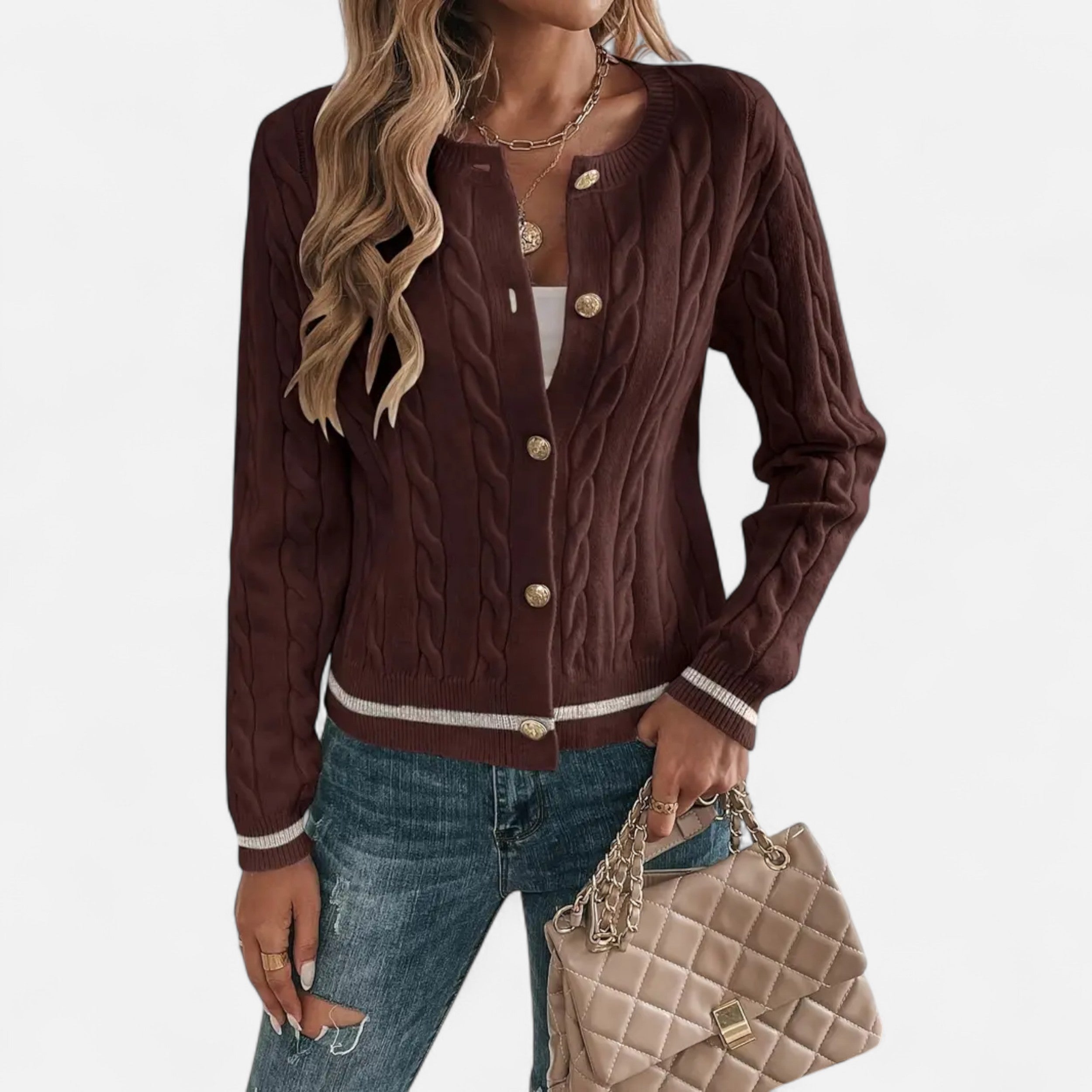 Women’s Elegant Long Sleeve Knit Cardigan