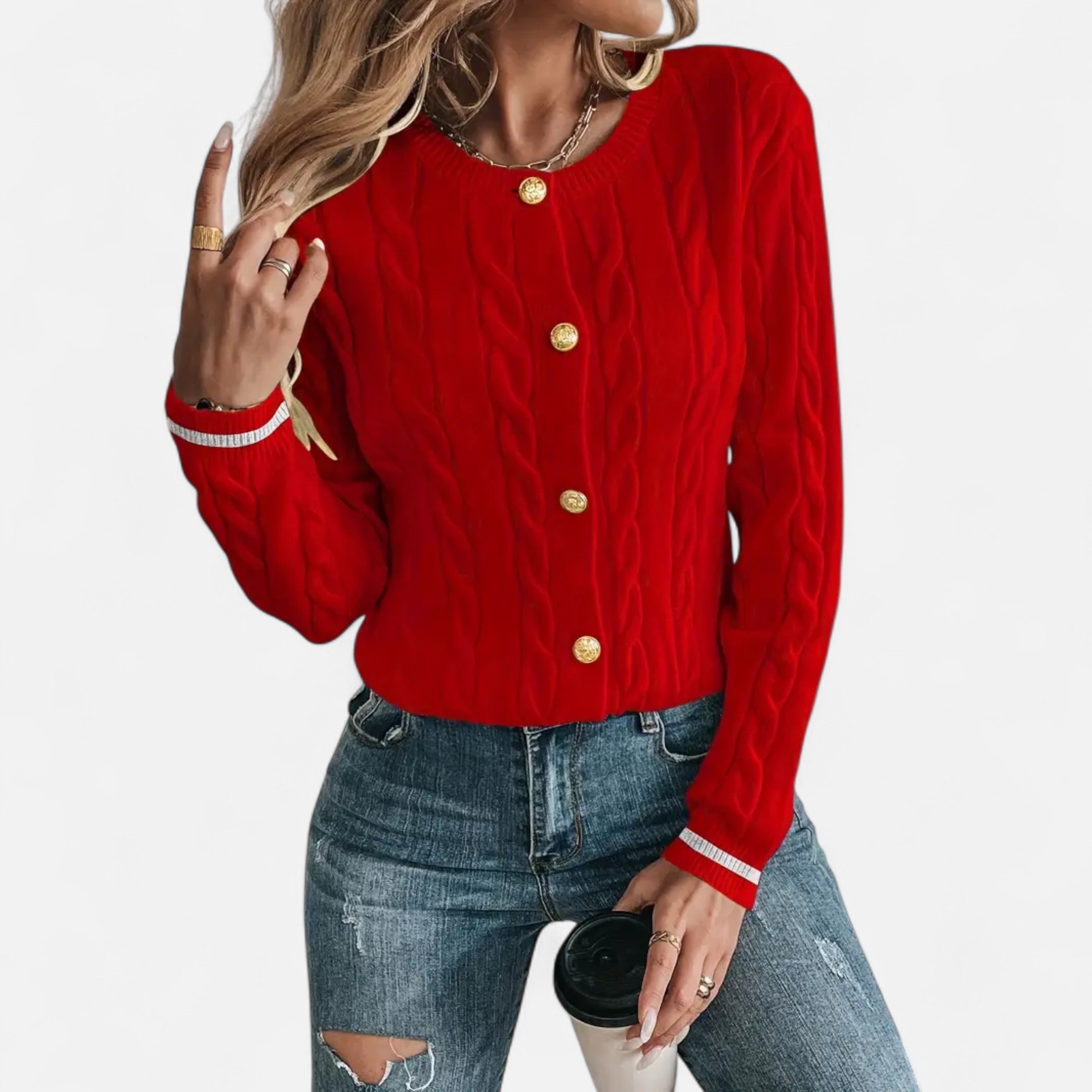 Women’s Elegant Long Sleeve Knit Cardigan